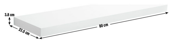 Jak 80cm Floating Shelf - Walnut 13411081