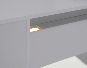 Pepper 2 Drawer Pedestal Office Desk - Grey 17312038