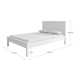 Habitat Brooklyn Double Wooden Bed Frame - White 16919205