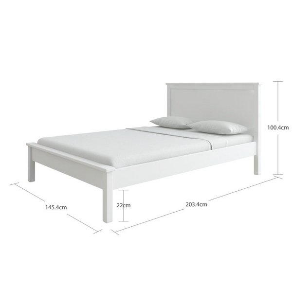 Habitat Brooklyn Double Wooden Bed Frame - White 16919205