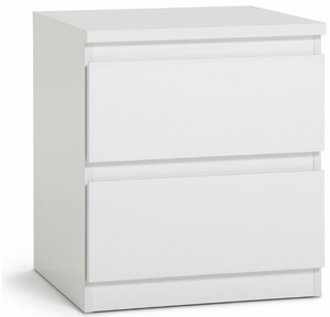 Jenson 2 Drawer Bedside Table -  Matte White 17570320