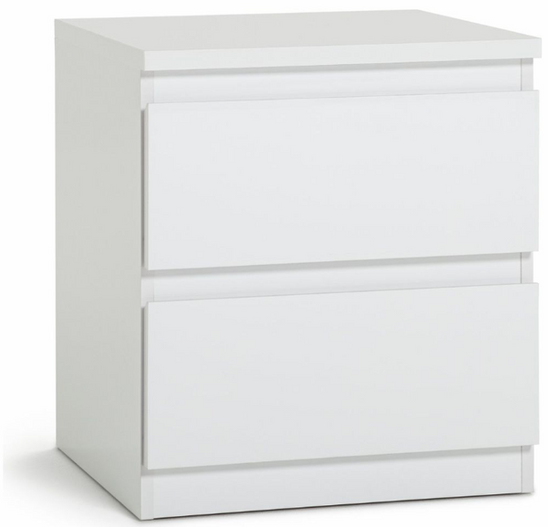 Jenson 2 Drawer Bedside Table -  Matte White 17570320
