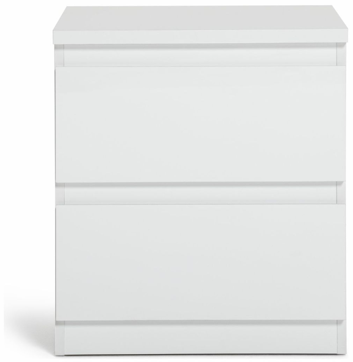 Jenson 2 Drawer Bedside Table -  Matte White 17570320