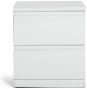 Jenson 2 Drawer Bedside Table -  Matte White 17570320