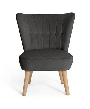 Alexis Velvet Cocktail Chair - Charcoal 15252523