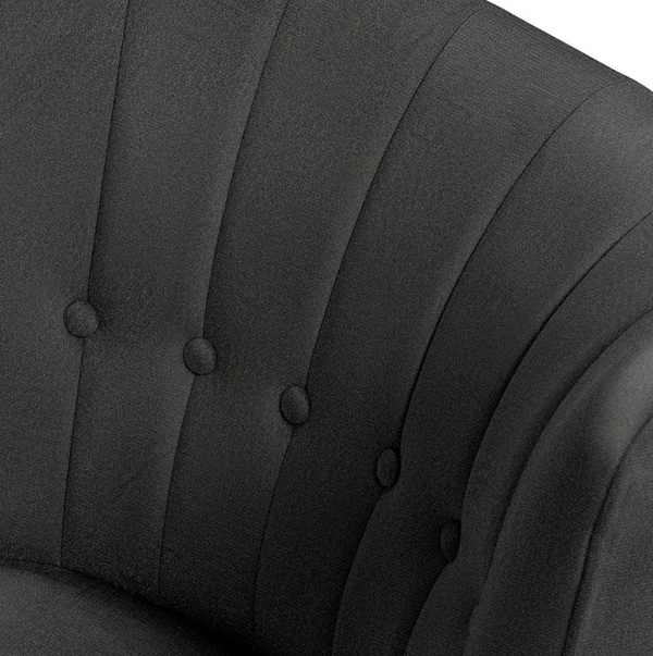 Alexis Velvet Cocktail Chair - Charcoal 15252523