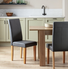 Pair of Midback Dining Chairs - Charcoal 18490980