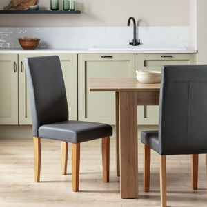 Pair of Midback Dining Chairs - Charcoal 18490980
