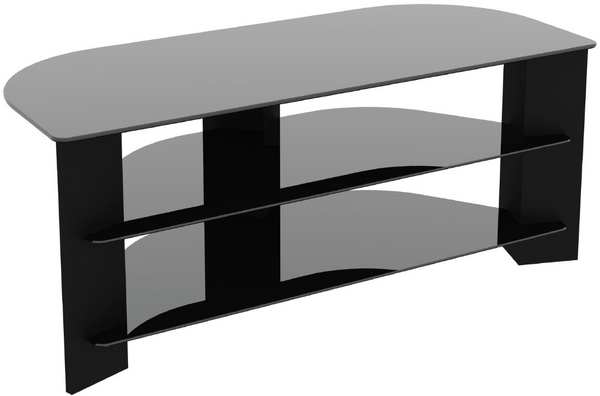 AVF Wood Effect Up To 55 Inch TV Corner Stand - Black 19417632