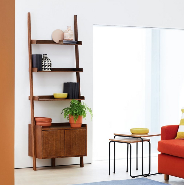 Habitat Jessie 2 Door Ladder Shelf - Walnut 19305885