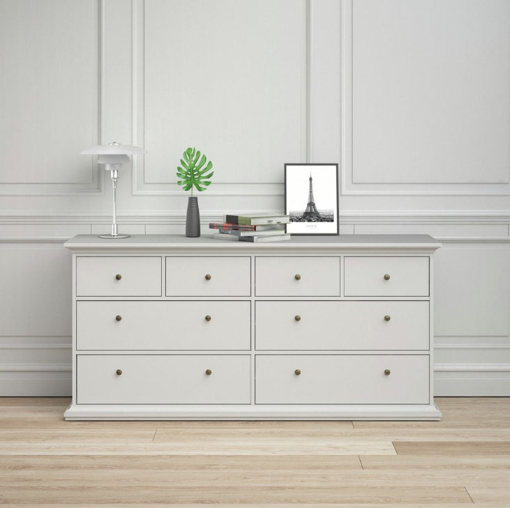 Tvilum Paris 8 Drawer Chest - White 13138917