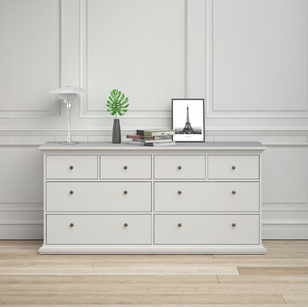 Tvilum Paris 8 Drawer Chest - White 13138917