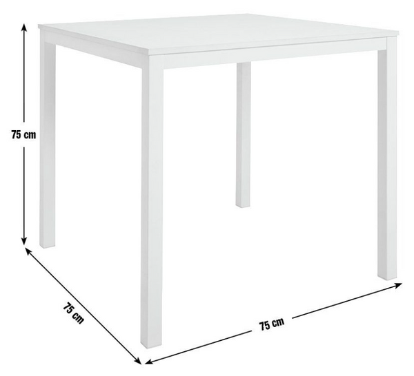 Toby 2 Seater Dining Table - White 13060810