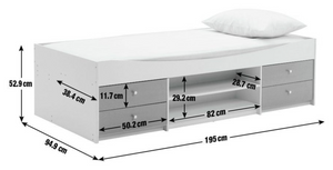 Malibu Storage Cabin Bed - Pink & White 19503436