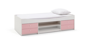 Malibu Storage Cabin Bed - Pink & White 19503436