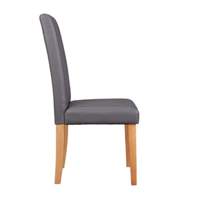 Pair of Midback Dining Chairs - Charcoal 18490980