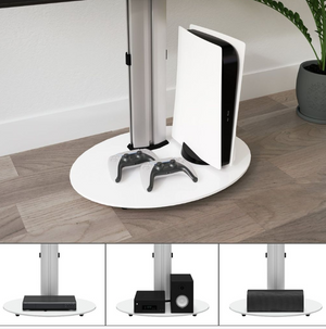 AVF Up to 55 Inch TV Stand - Silver And White 17042896