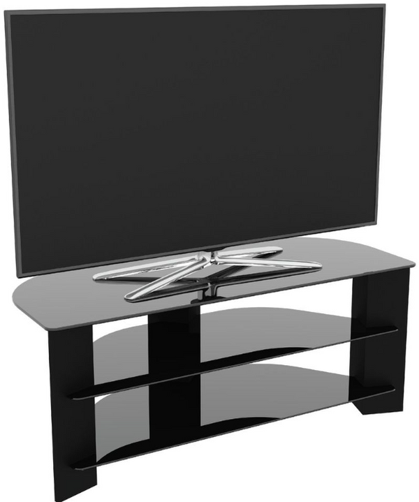 AVF Wood Effect Up To 55 Inch TV Corner Stand - Black 19417632