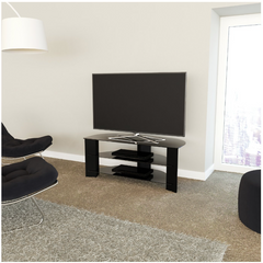 AVF Wood Effect Up To 55 Inch TV Corner Stand - Black 19417632