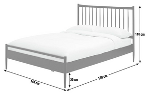 Habitat Chiltern Spindle Double Wooden Bed Frame - White 17418080