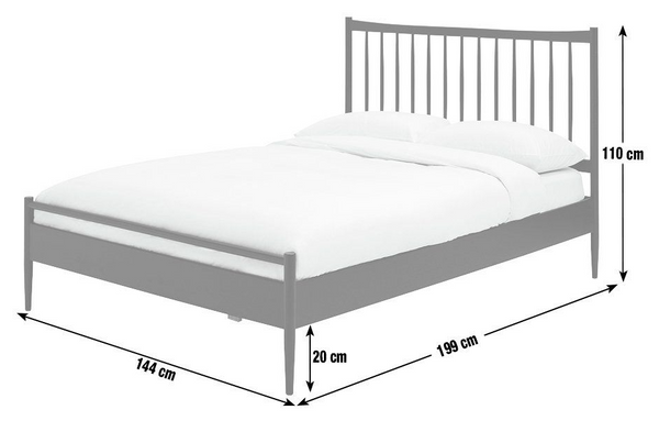 Habitat Chiltern Spindle Double Wooden Bed Frame - White 17418080