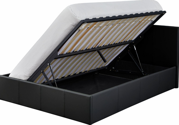 Lavendon Small Double Side Open Ottoman Bed-Black 19514827