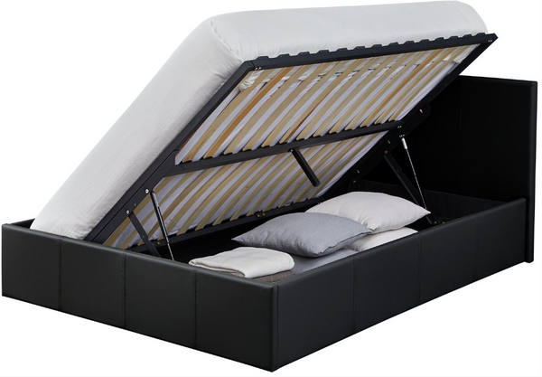 Lavendon Small Double Side Open Ottoman Bed-Black 19514827