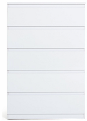 Jenson 5 Drawer Chest - Matte White 17571130