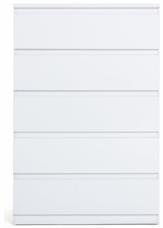 Jenson 5 Drawer Chest - Matte White 17571130