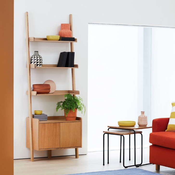 Habitat Jessie 2 Door Ladder Shelf - Oak 14520830