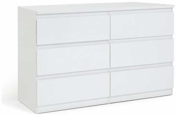 Jenson 6 Drawer Chest - Gloss White 17571075