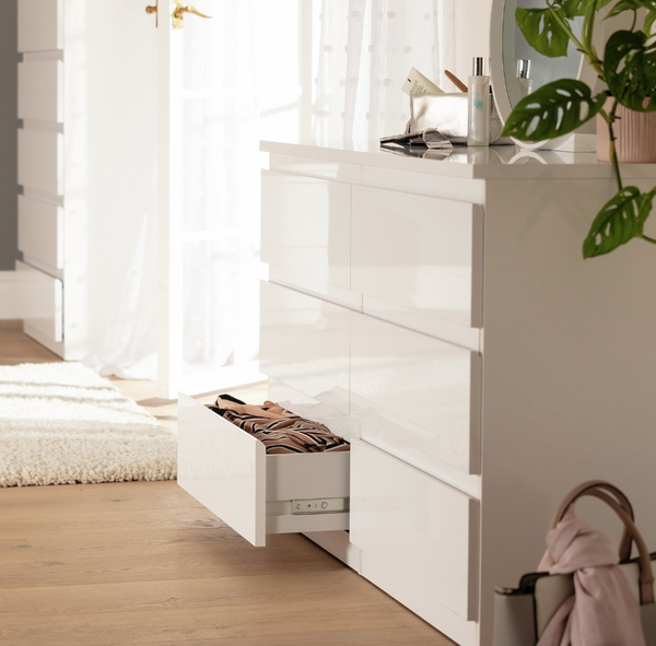 Jenson 6 Drawer Chest - Gloss White 17571075