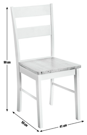 Argos Chicago Pair of Solid Wood Dining Chair- Oak & Cream 15642346