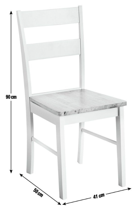 Argos Chicago Pair of Solid Wood Dining Chair- Oak & Cream 15642346