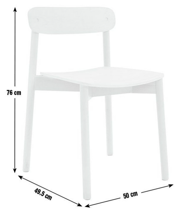 Habitat Nina Solid Birch Dining Chair - Natural 13416378