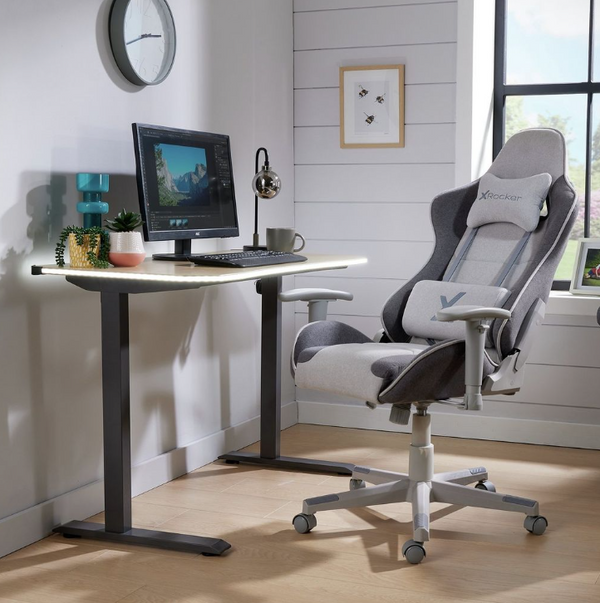 X Rocker Alpha Fabric Office Gaming Chair - Grey 13244186