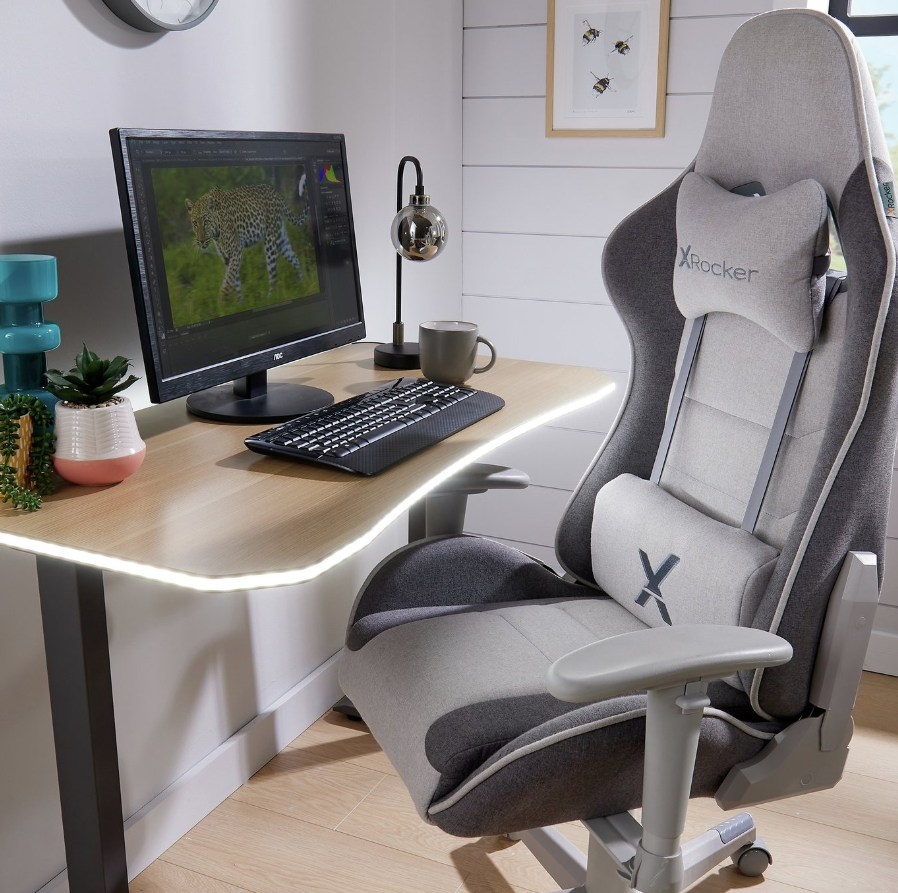 X Rocker Alpha Fabric Office Gaming Chair - Grey 13244186