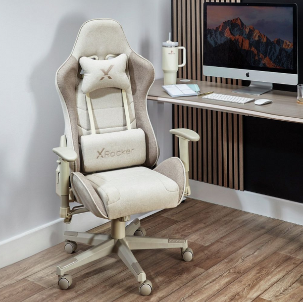 X Rocker Alpha Fabric Office Gaming Chair - Beige 17314263