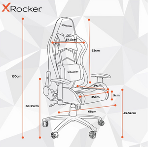 X Rocker Alpha Fabric Office Gaming Chair - Beige 17314263