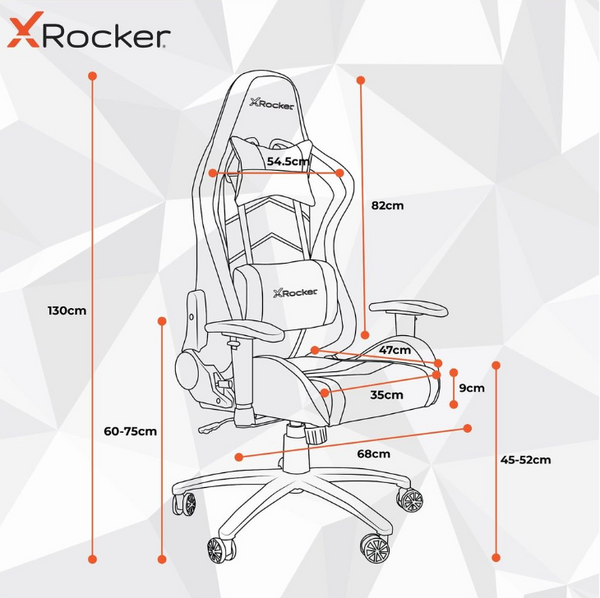 X Rocker Alpha Fabric Office Gaming Chair - Beige 17314263