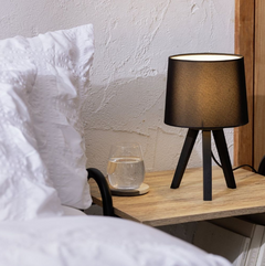 Pine Mini Tripod Table Lamp - Black 17263266