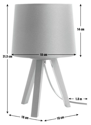 Pine Mini Tripod Table Lamp - Black 17263266