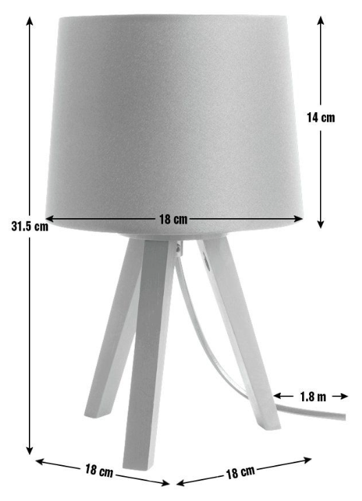 Pine Mini Tripod Table Lamp - Black 17263266