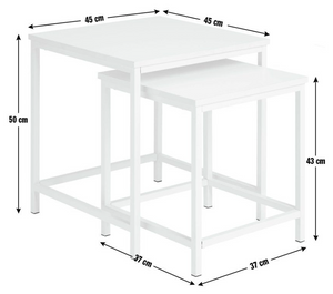 Toby Nest of 2 Tables - White 14581130