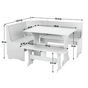 Haversham Pine Dining Table & 1 Pine Bench 17177400