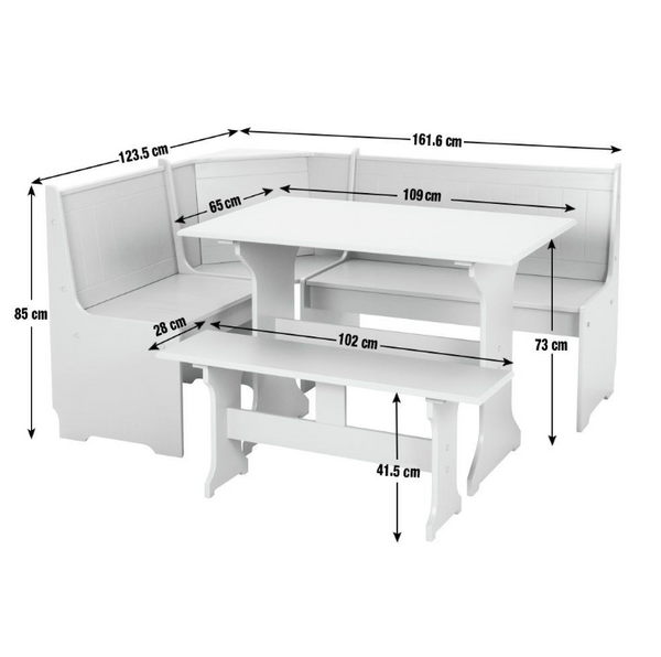 Haversham Pine Dining Table & 1 Pine Bench 17177400