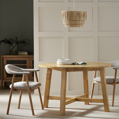 Habitat Trieste Round 4 Seater Dining Table - Oak 17317514