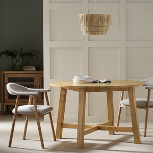 Habitat Trieste Round 4 Seater Dining Table - Oak 17317514