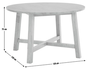 Habitat Trieste Round 4 Seater Dining Table - Oak 17317514