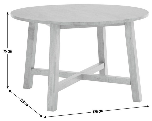 Habitat Trieste Round 4 Seater Dining Table - Oak 17317514